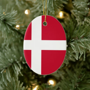 Flag of Denmark Ceramic Ornament