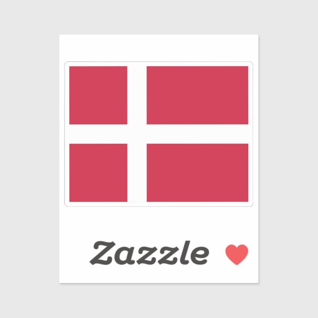 Flag of Denmark custom-cut  Sticker (Sheet)