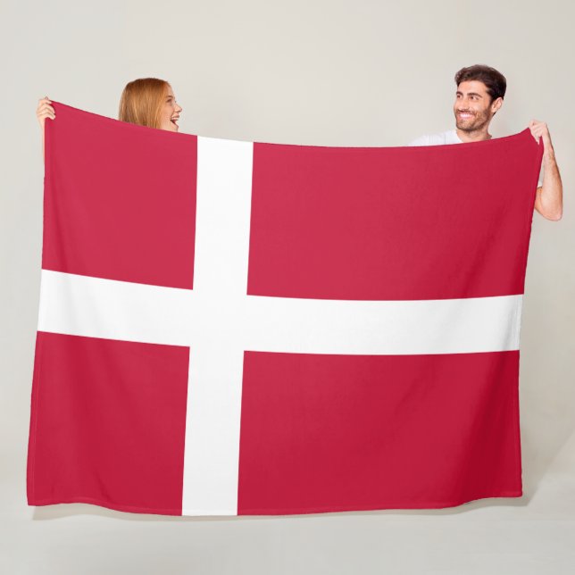Flag of Denmark Fleece Blanket (In Situ)