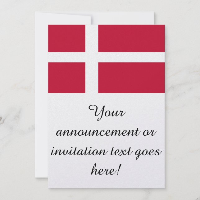 Flag of Denmark Invitation (Front)