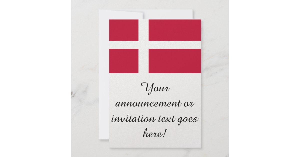 Flag of Denmark Invitation Zazzle