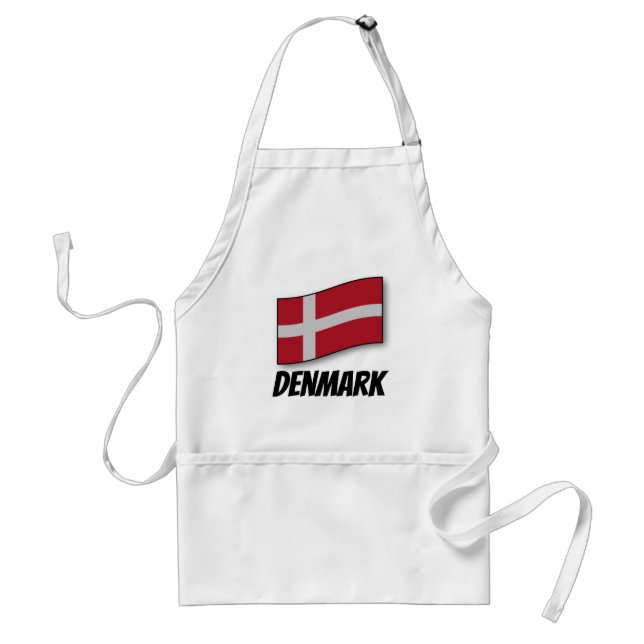 Flag of Denmark, Labeled Adult Apron (Front)