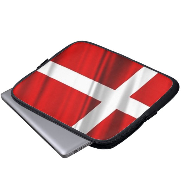Flag of Denmark Neoprene Laptop Sleeve (Front Bottom)