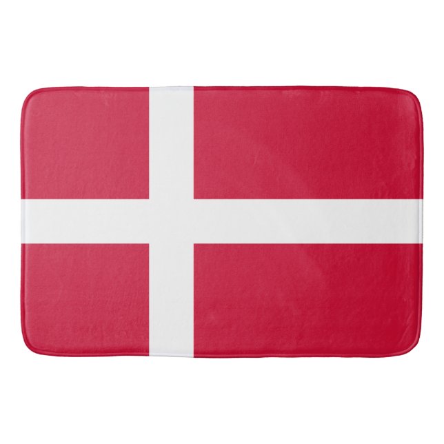 Flag of Denmark or Danish Cloth Bathroom Mat (Front)