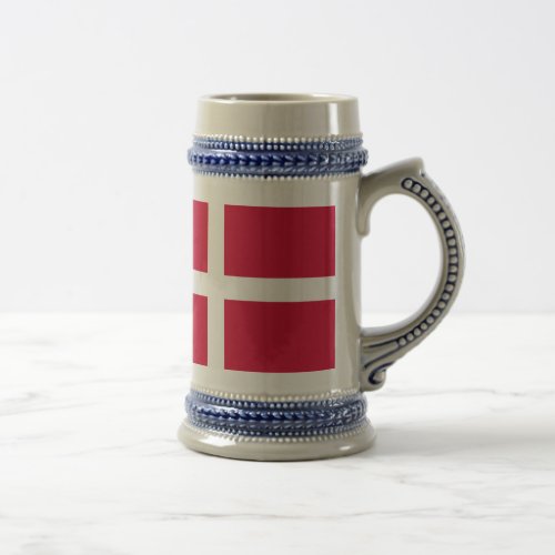 Flag of Denmark or Danish Cloth Beer Stein