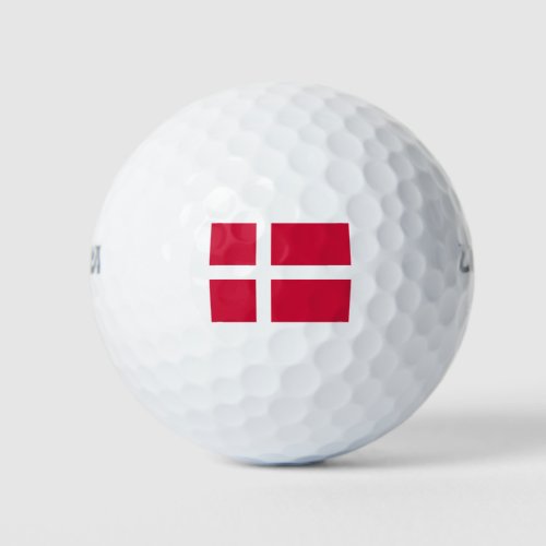 Flag of Denmark or Danish Cloth Golf Balls