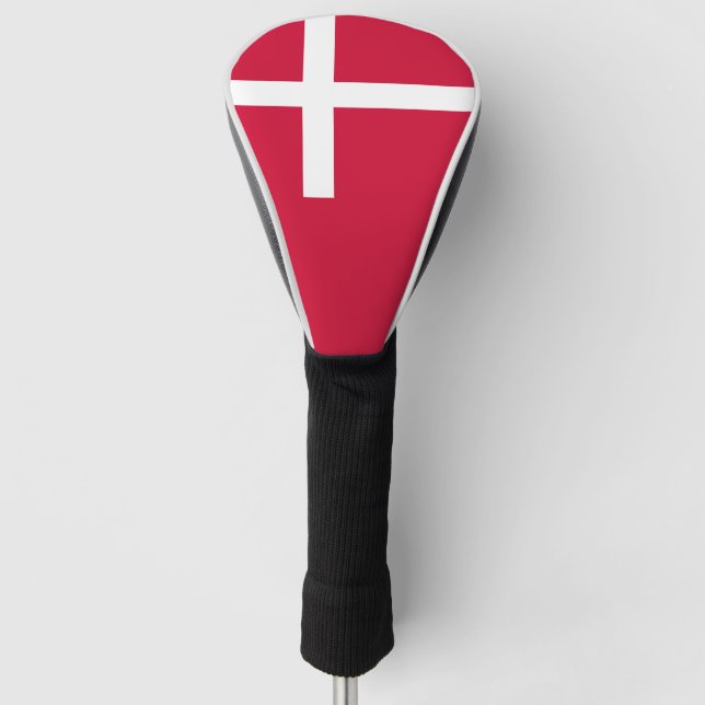 Flag of Denmark or Danish Cloth Golf Head Cover (Front)