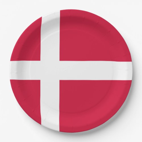 Flag of Denmark or Danish Cloth Paper Plates