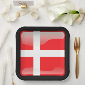Flag of Denmark Paper Plates