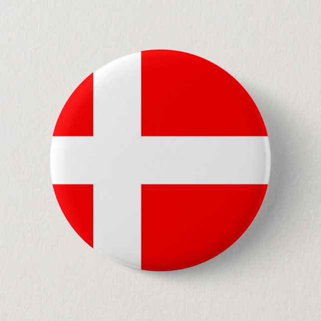 Flag of Denmark Pinback Button (Front)