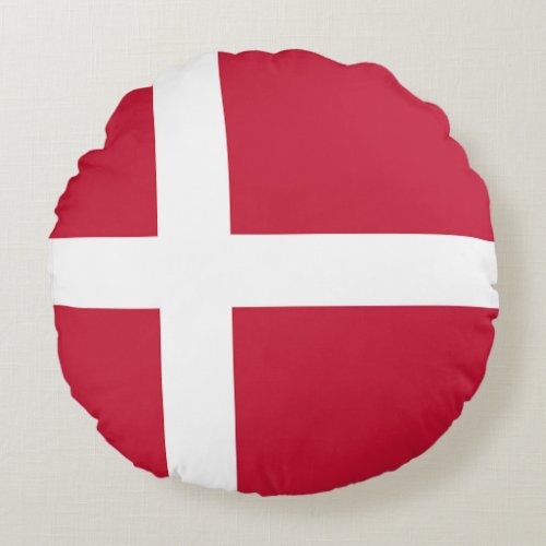 Flag of Denmark Round Pillow