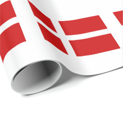 Flag Of Denmark Wrapping Paper | Zazzle