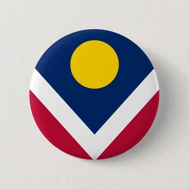 Flag of Denver, Colorado Button (Front)