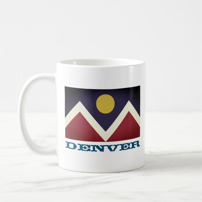 Flag of Denver, Colorado Coffee Mug (Left)