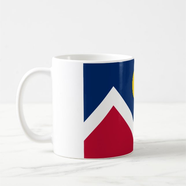 Flag of Denver, Colorado Coffee Mug (Left)