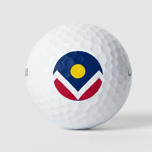 Flag of Denver, Colorado Golf Balls (Front)