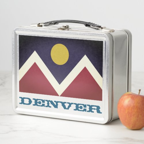 Flag of Denver Colorado Metal Lunch Box