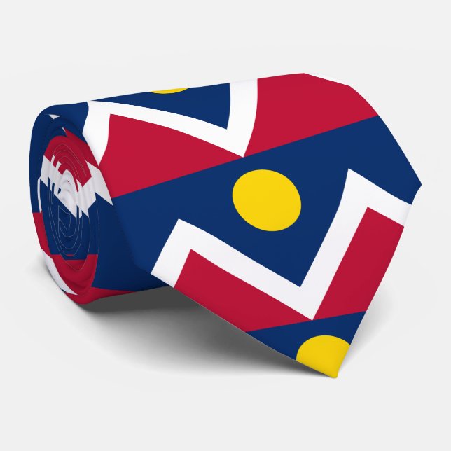 Flag of Denver, Colorado Neck Tie (Rolled)