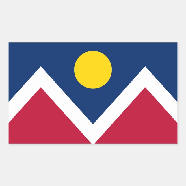 Flag of Denver, Colorado Rectangular Sticker (Front)