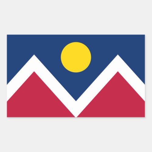 Flag of Denver Colorado Rectangular Sticker