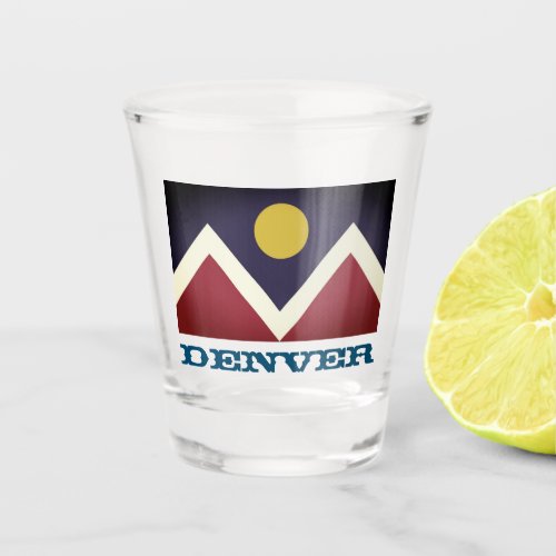 Flag of Denver Colorado Shot Glass