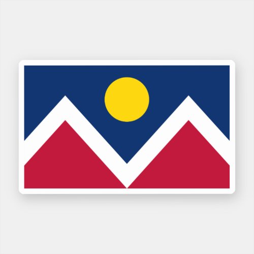 Flag of Denver Colorado Sticker