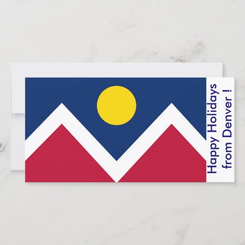 Flag of Denver Happy Holidays from Denver USA Holiday Card