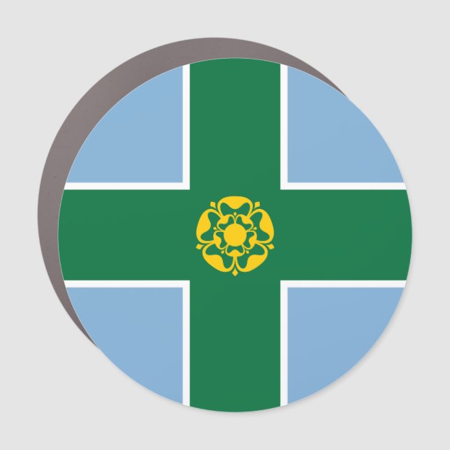 Flag of Derbyshire Car Magnet (Front)