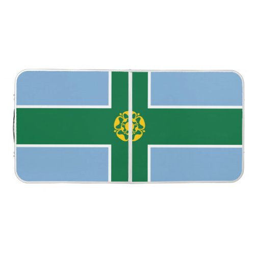 Flag of Derbyshire County of England UK Beer Pong Table