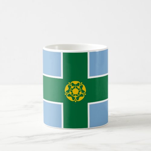 Flag of Derbyshire County of England UK Coffee Mug