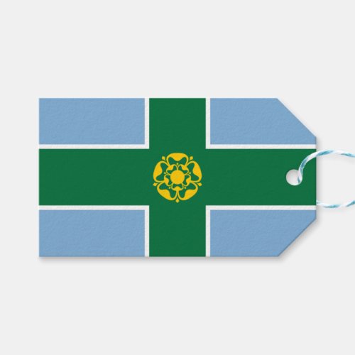 Flag of Derbyshire County of England UK Gift Tags