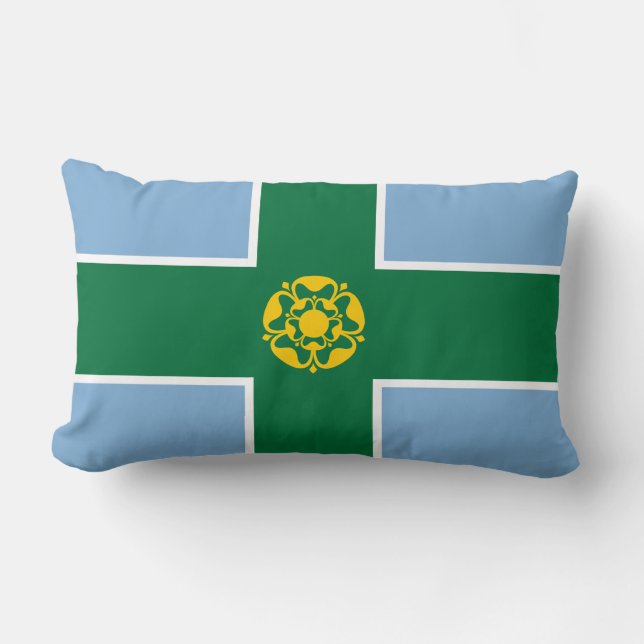 Flag of Derbyshire (County of England, UK) Lumbar Pillow (Front)