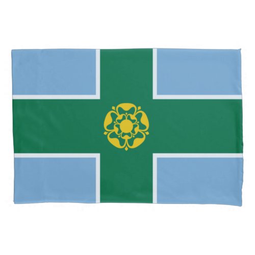 Flag of Derbyshire County of England UK Pillow Case