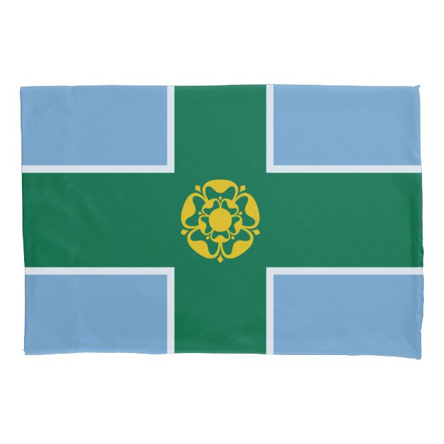 Flag of Derbyshire (County of England, UK) Pillow Case (Front-Left)