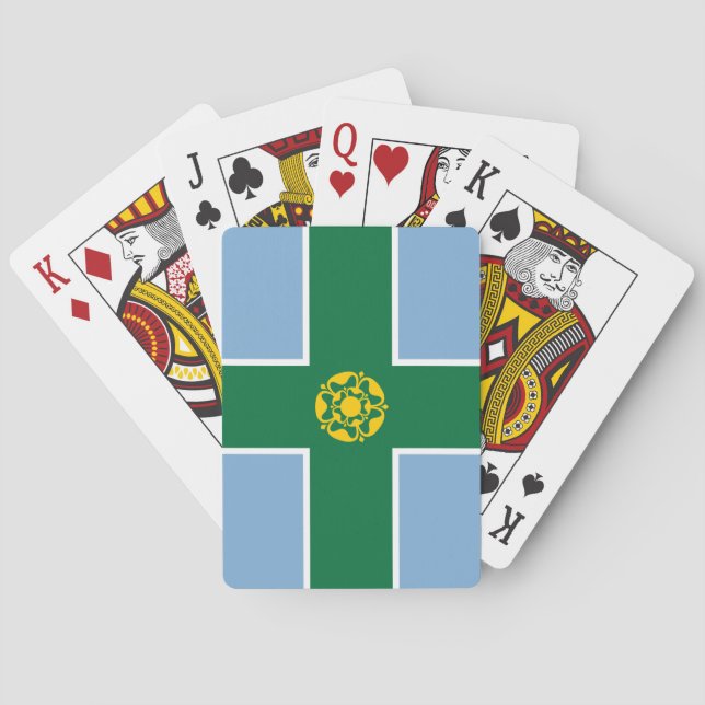 Flag of Derbyshire (County of England, UK) Poker Cards (Back)