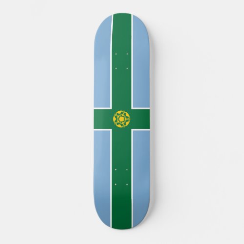 Flag of Derbyshire County of England UK Skateboard