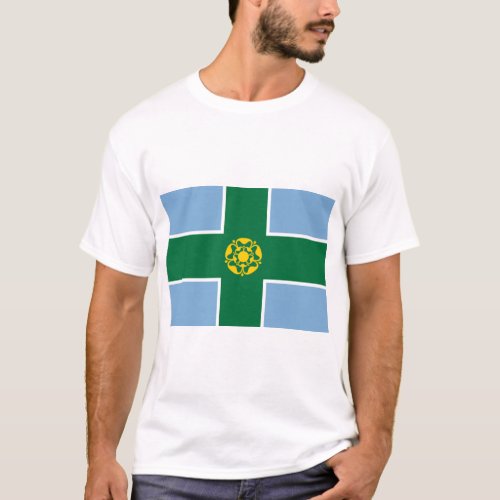 Flag of Derbyshire County of England UK T_Shirt