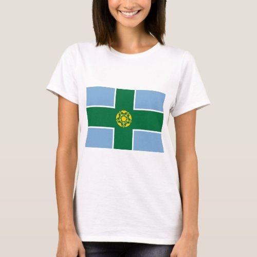 Flag of Derbyshire County of England UK T_Shirt