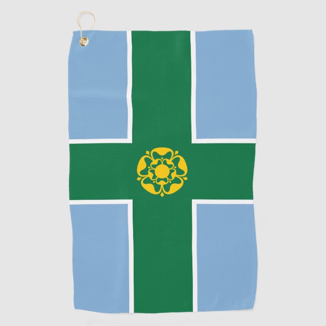 Flag of Derbyshire  Golf Towel (Front)