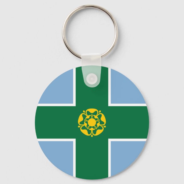 Flag of Derbyshire Keychain (Front)