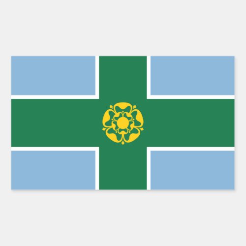 Flag of Derbyshire Rectangular Sticker