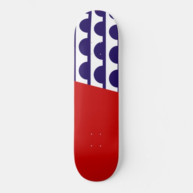 Flag of Des Moines (Iowa City) Skateboard (Front)