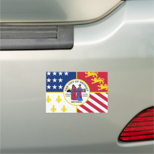 Flag of Detroit, Michigan Car Magnet