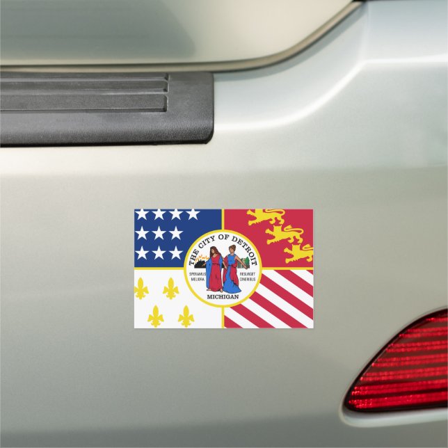 Flag of Detroit, Michigan  Car Magnet (In Situ)