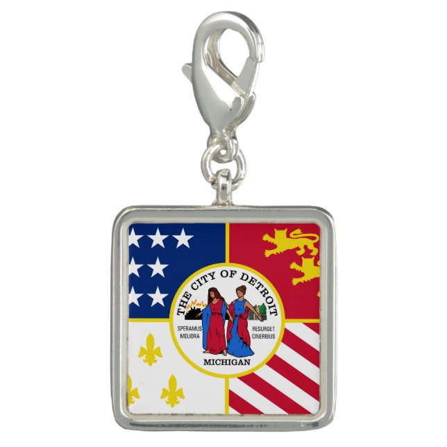 Flag of Detroit, Michigan Charm (Front)