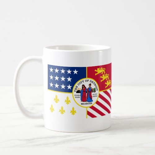 Flag of Detroit Michigan Coffee Mug