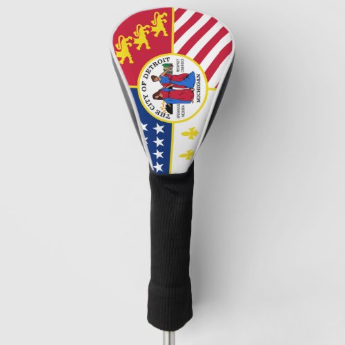 Flag of Detroit Michigan Golf Head Cover