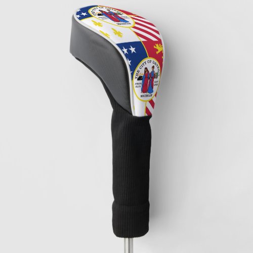 Flag of Detroit Michigan Golf Head Cover