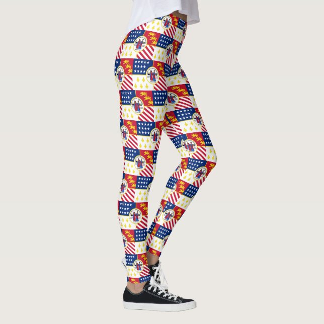 Flag of Detroit, Michigan Leggings (Right)