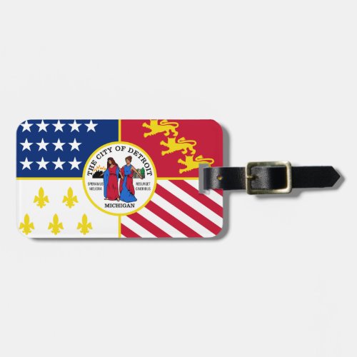 Flag of Detroit Michigan Luggage Tag